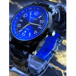 RELÓGIO MONT BLANC PRETO COM AZUL