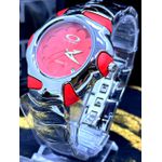 OAKLEY QUARTZ BLADE PRATA COM VERMELHO