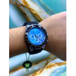 OYSTER PERPETUAL PATENT FUNDO AZUL PULSEIRA PRETA