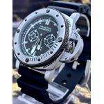 RELÓGIO PANE PRATA PULSEIRA PRETA