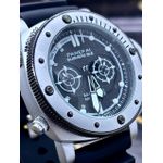 RELÓGIO PANE PRATA PULSEIRA PRETA