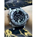 RELÓGIO PANE PRATA PULSEIRA PRETA