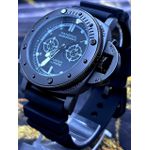 RELÓGIO PANERAI PULSEIRA PRETA CAIXARIA CHUMBO