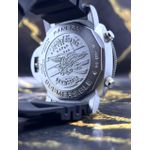 RELÓGIO PANE PRATA PULSEIRA PRETA CATRACA BRANCA