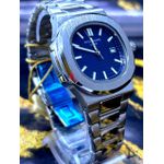PATEK PHILIPPE GENEVE PRATA FUNDO AZUL