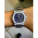 PATEK PHILIPPE GENEVE PRATA FUNDO AZUL