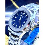 PATEK PHILIPPE GENEVE PRATA FUNDO AZUL