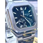 PTK PHILIPPE QUADRADO PRATA FUNDO PRETO LINHA BANHADA