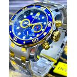 PRO DIVER MISTO PRATA DETALHES DOURADO COM FUNDO AZUL FUNCIONAL LINHA BANHADA