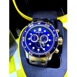 PRO DIVER BANHADO MISTO PRATA DETALHES DOURADO COM FUNDO AZUL