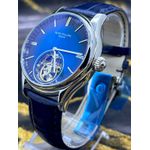 PATK PHILIPPE GENEVE LINHA PREMIUM AUTOMÁTICO PULSEIRA COURO AZUL
