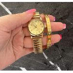 RELÓGIO FEMININO QUARTZ DOURADO