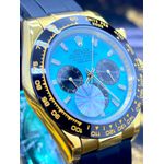 RLX DAYTONA PULSEIRA EMBORRACHADA PRETA COM FUNDO AZUL BEBÊ PREMIUM