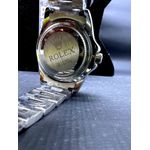 RLX OYSTER DATE PRATA FUNDO AZUL DETALHES AZUL