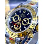 RLX DAYTONA MISTO PRATA COM DOURADO FUNDO PRETO PREMIUM