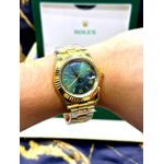 ROLX DAY DATE DOURADO FUNDO VERDE AUTOMÁTICO PREMIUM