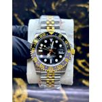  RLX OYSTER PERPETUAL DATE MISTO COM FUNDO PRETO DETALHES CINZA PREMIUM