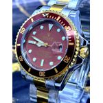 RLX SUBMARINER BATERIA MISTO FUNDO MARROM