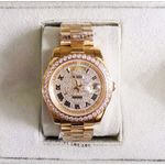 ROLEX FEMININO DOURADO COM STRASS CRAVEJADO PREMIUM