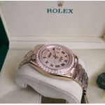 ROLEX FEMININO ROSÊ COM STRASS CRAVEJADO PREMIUM