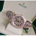 ROLEX FEMININO ROSÊ COM STRASS CRAVEJADO PREMIUM