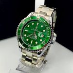 ROLEX PRATA FUNDO VERDE BANHADO + 2 BRINDES