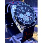 TAG HEUER SENNA LINHA BANHADA PULSEIRA PRETA DETALHES VERMELHO