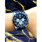 TAG HEUER SENNA LINHA BANHADA PULSEIRA PRETA DETALHES VERMELHO