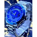 TAG HEUER PRATA FUNDO TODO AZUL MERCEDES BENZ FUNCIONAL