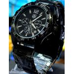 TAG HEUER SENNA LINHA BANHADA TODO PRETO PULSEIRA EM AÇO