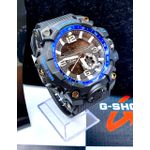 G SHOCK PRETO COM DETALHES AZUL + 2 BRINDES