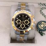 ROLEX DAYTONA AUTOMÁTICO PREMIUM PRATA DETALHES DOURADO E PRETO