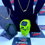 G SHOCK DIGITAL PROTECTION VERDE NEON + 2 BRINDES 