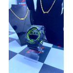 G SHOCK PRETO COM DETALHES VERDE NEON + 2 BRINDES