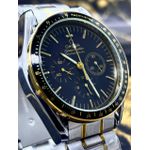 ÔMEGA SPEEDMASTER MISTO FUNDO PRETO LINHA BANHADA