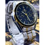 ÔMEGA SPEEDMASTER MISTO FUNDO PRETO LINHA BANHADA