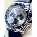 RLX DAYTONA PULSEIRA EMBORRACHADA PRETA COM FUNDO CHUMBO PREMIUM