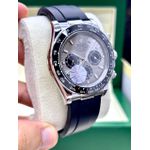 RLX DAYTONA PULSEIRA EMBORRACHADA PRETA COM FUNDO CHUMBO PREMIUM