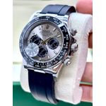 RLX DAYTONA PULSEIRA EMBORRACHADA PRETA COM FUNDO CHUMBO PREMIUM