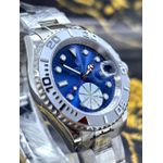 RLX PRATA FUNDO AZUL YACHT MASTER LINHA PREMIUM