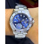 RLX PRATA FUNDO AZUL YACHT MASTER LINHA PREMIUM
