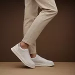 Tera 37801 Couro Floater Branco Selaria Cinza Sola Gelo