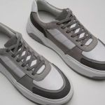 Malibu 30701 Couro Floater Branco Selaria Cinza Camurça Grafite Sola Gelo Cinza