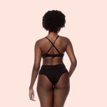 KIT CALCINHA ALGODÃO CÓS EM RENDA - COM 03 PEÇAS - MARFIM/CHOCOLATE/PRETO