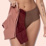 KIT CALCINHA MICROFIBRA HOT PANTS FIO DUPLO - COM 03 PEÇAS - CALLAS/CASTANHO/SENSUALE