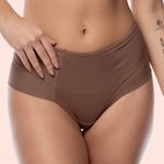 KIT CALCINHA MICROFIBRA HOT PANTS FIO DUPLO - COM 03 PEÇAS - CALLAS/CASTANHO/SENSUALE