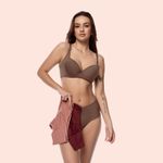 KIT CALCINHA MICROFIBRA HOT PANTS FIO DUPLO - COM 03 PEÇAS - CALLAS/CASTANHO/SENSUALE