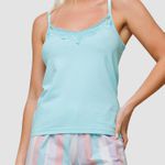 PIJAMA REGATA ALÇA PREMIUM - TURQUESA