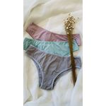 KIT CALCINHA MICROFIBRA TANGA - COM 03 PEÇAS - SATIN/ETEREO/CINZA