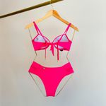 CALCINHA LISA PLISSADA BIQUINI - PINK